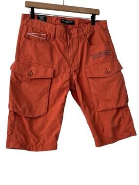 Cult Of Individuality Orange Cargo Shorts Size 31